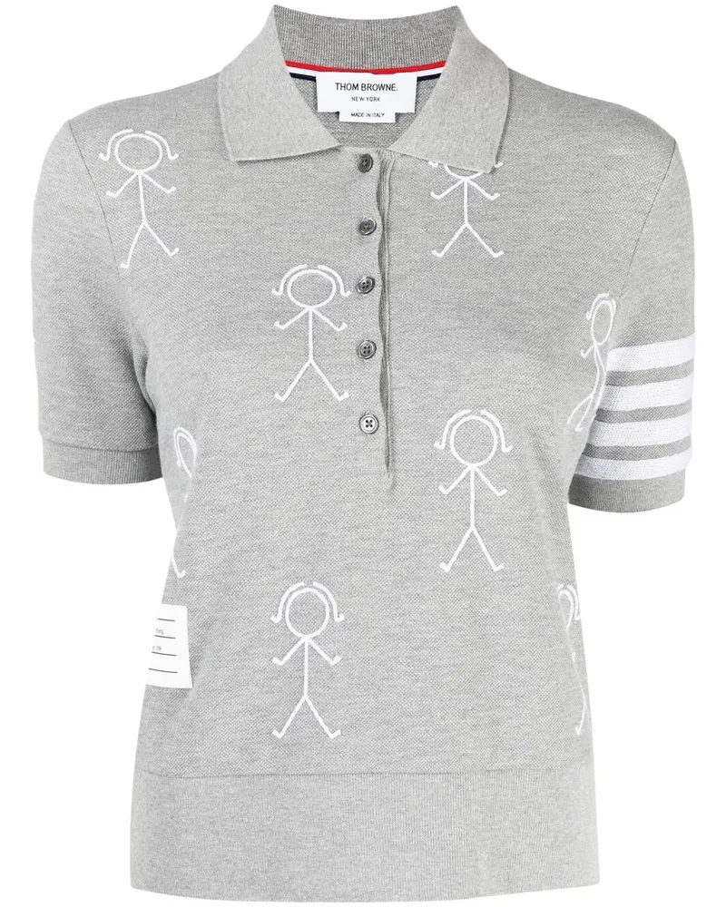 Thom Browne Mrs. Thom Icon Poloshirt - Grau Grau