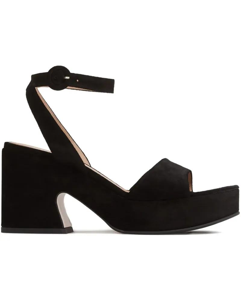 Gianvito Rossi Sandalen mit Blockabsatz 55mm - Schwarz Schwarz