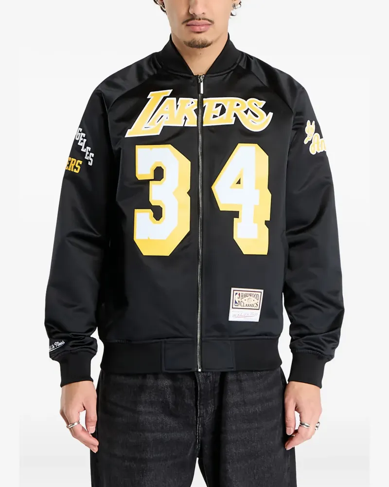 Mitchell & Ness NBA Los Angeles Lakers Shaquille O'Neal Bomberjacke - Schwarz Schwarz