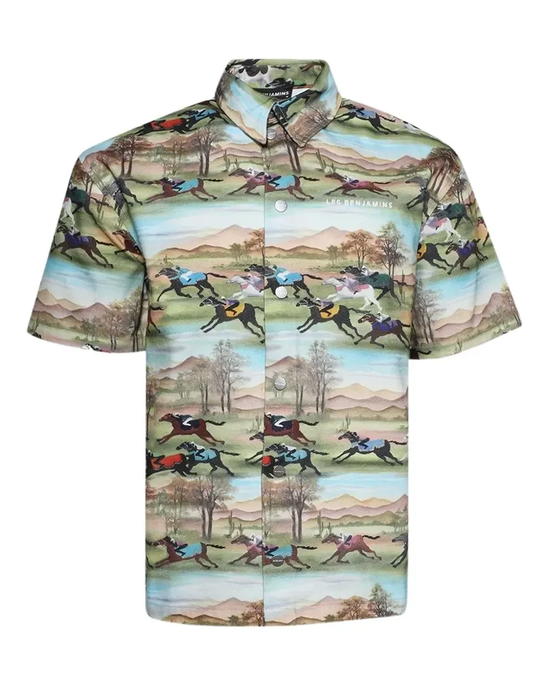 Les Benjamins Neil short -sleeve shirt - Blau Blau