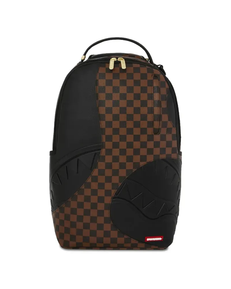 Sprayground Jetstream check embossed backpack - Braun Braun