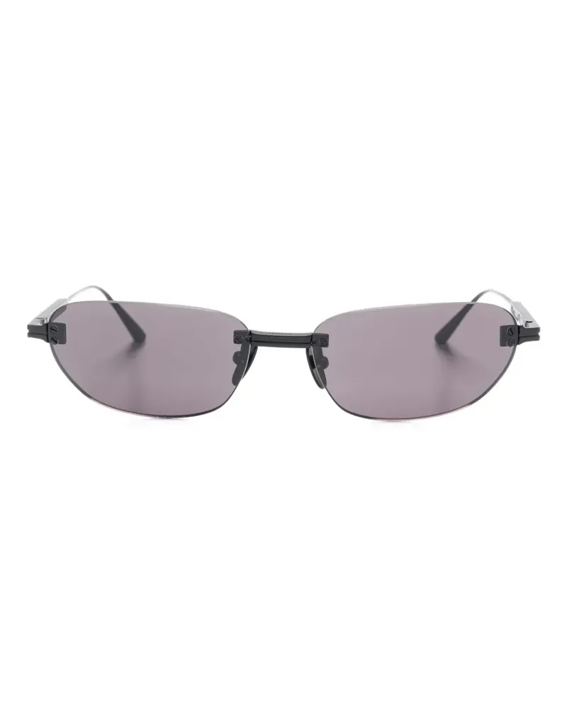 CHIMI Sonnenbrille mit ovalem Gestell - Schwarz Schwarz