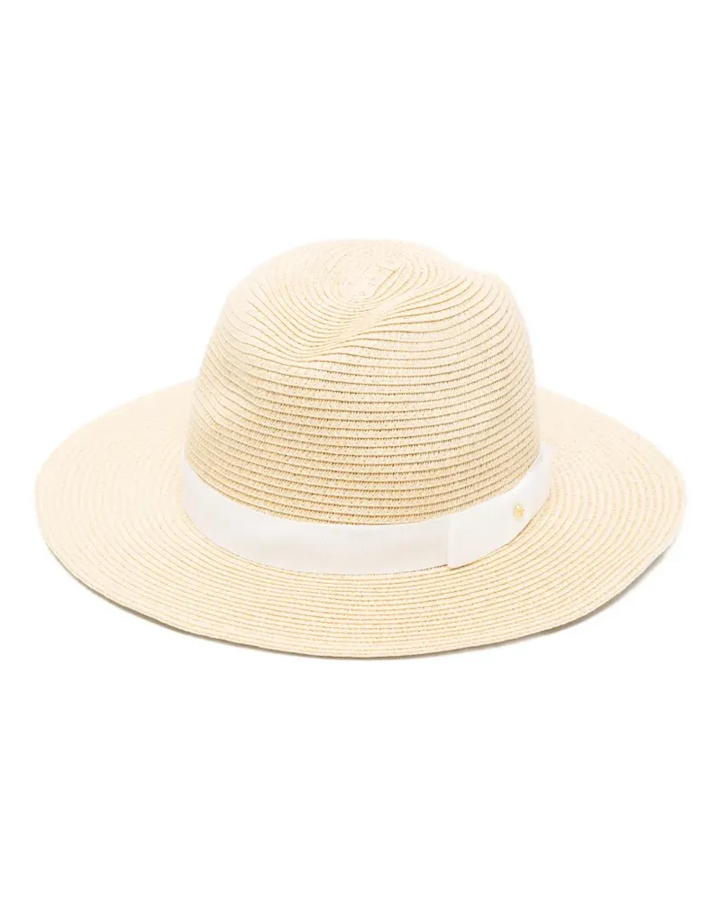 Ralph Lauren bow-detail straw hat - Nude Nude