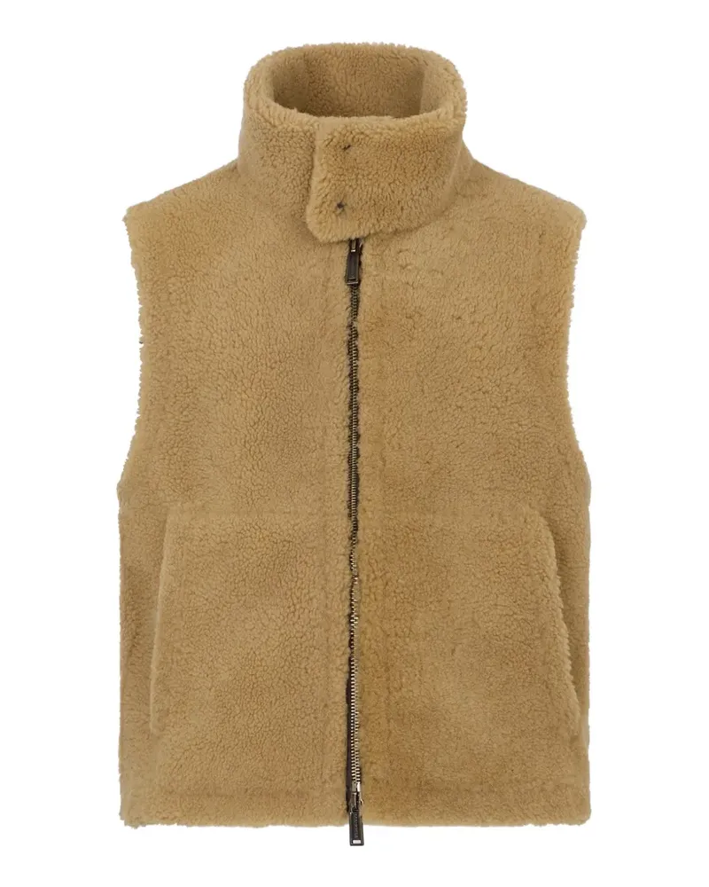 Dsquared2 Weste aus Shearling - Nude Nude