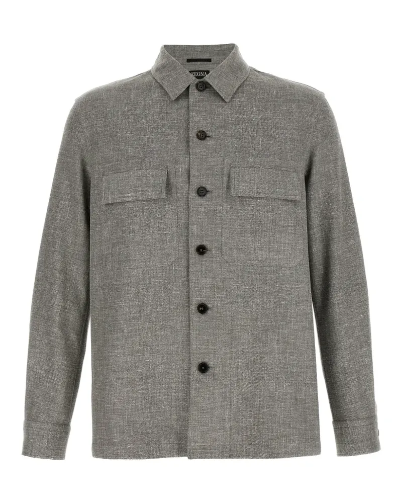 Ermenegildo Zegna Crossover mélange-effect shirt - Nude Nude