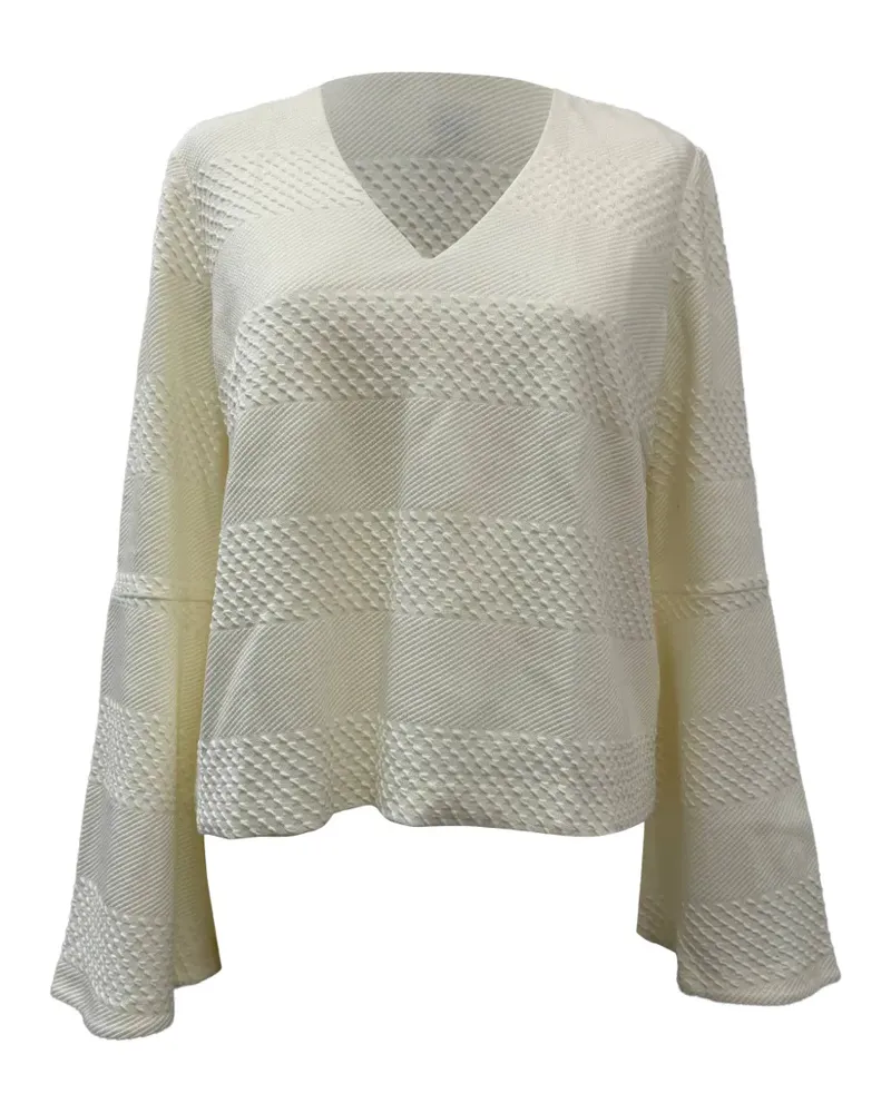 Iris & Ink Top mit V-Ausschnitt - Nude Nude