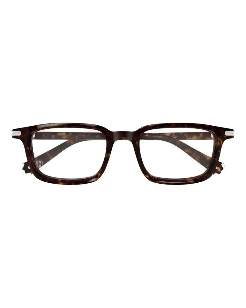 Cartier Brille mit eckigem Gestell - Braun Braun