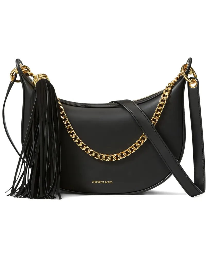 Veronica Beard Kleine Fortune Schultertasche mit Zierkette - Schwarz Schwarz
