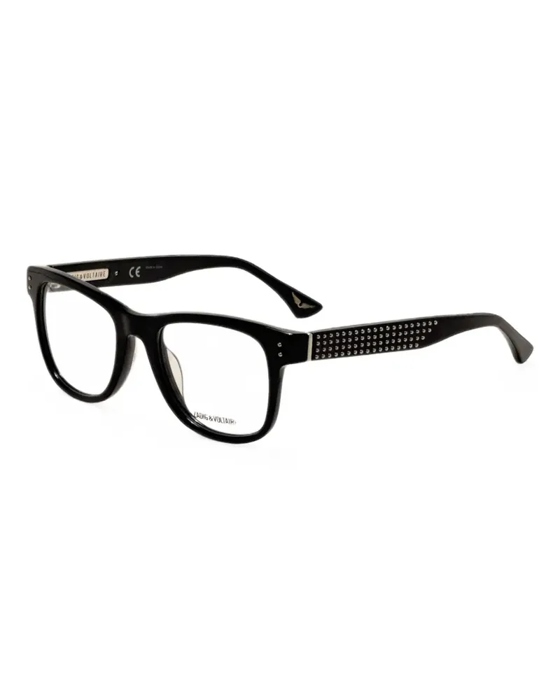 Zadig & Voltaire stud-embellished square-frame glasses - Schwarz Schwarz