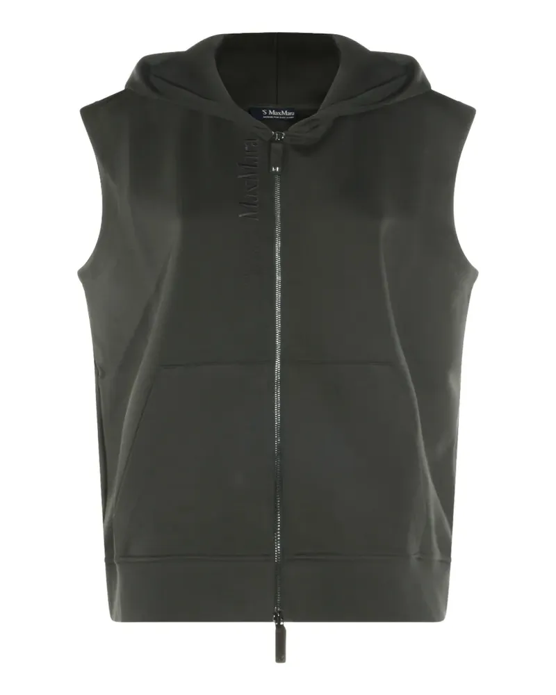 Max Mara Max Mara Ärmelloser Hoodie mit Logo-Stickerei - Grün Grün