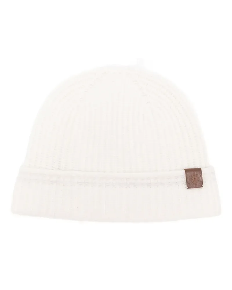 Eleventy Gerippte Beanie - Nude Nude