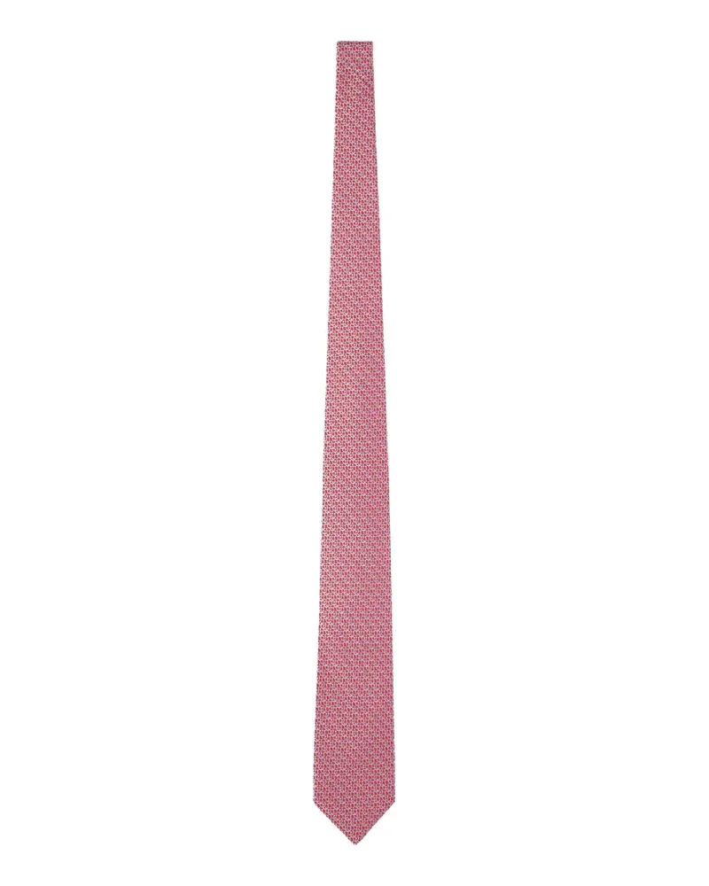 Ferragamo Gancini-print tie - Rot Rot