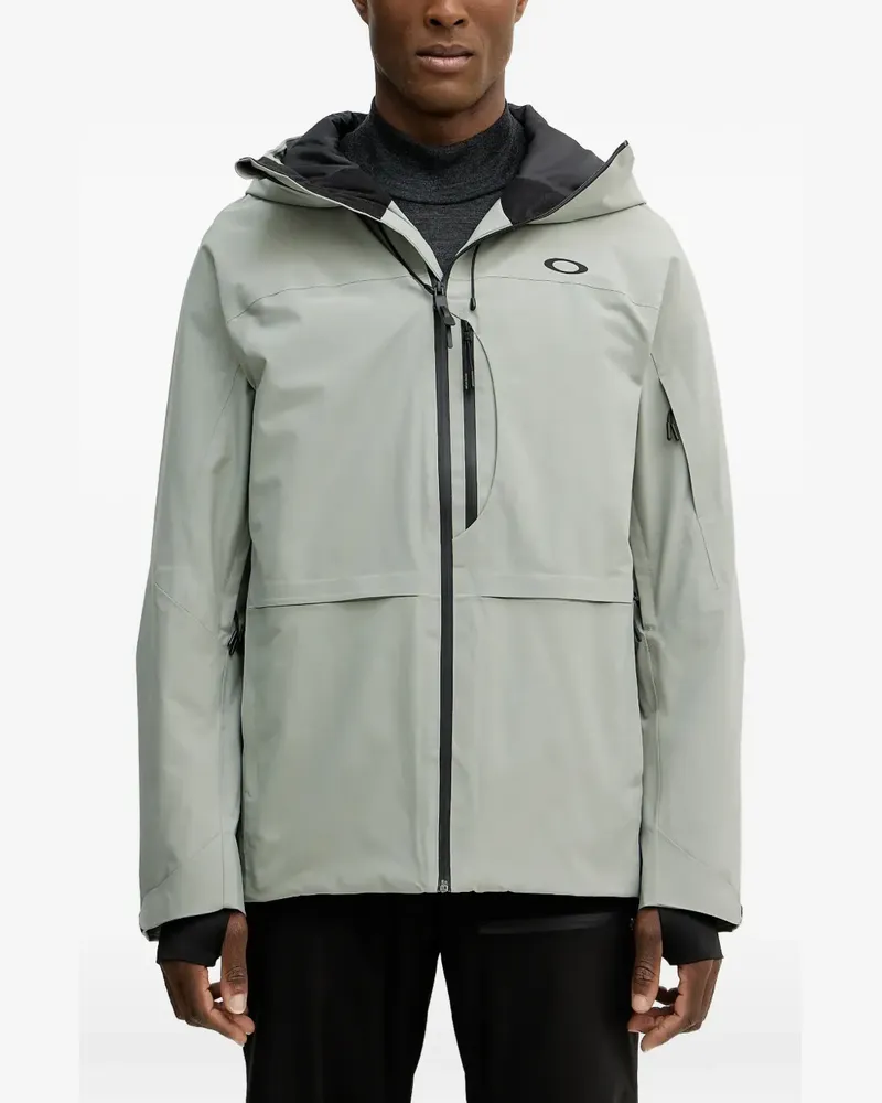 Oakley Isolierte Canopy Skijacke mit Kapuze - Grau Grau