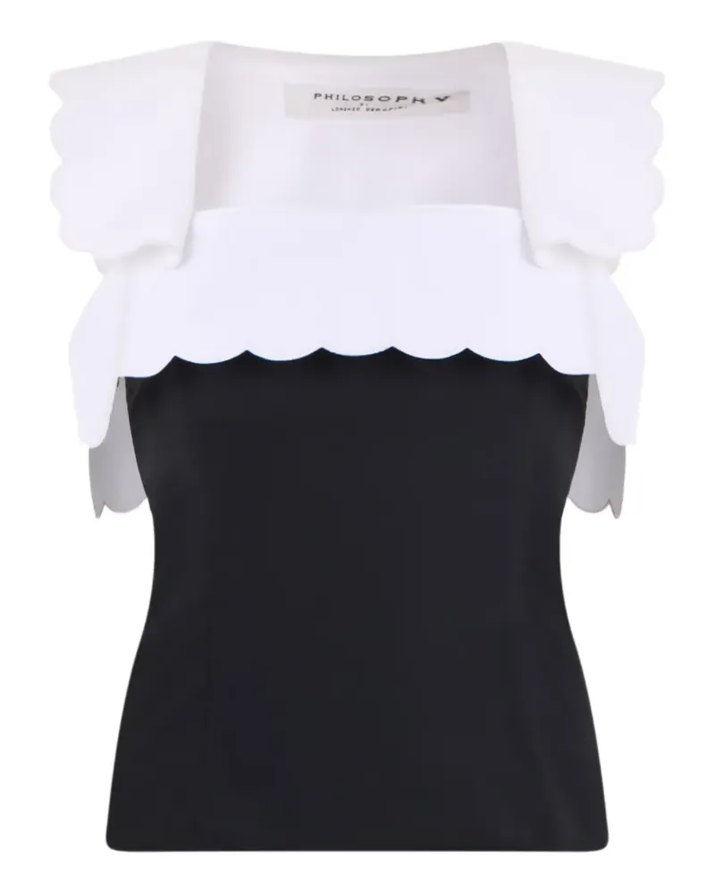 Philosophy Di Lorenzo Serafini scalloped-edge blouse - Schwarz Schwarz