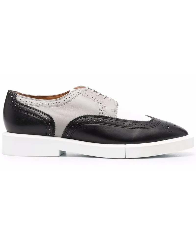 Robert Clergerie Oxford-Schuhe in Colour-Block-Optik Schwarz