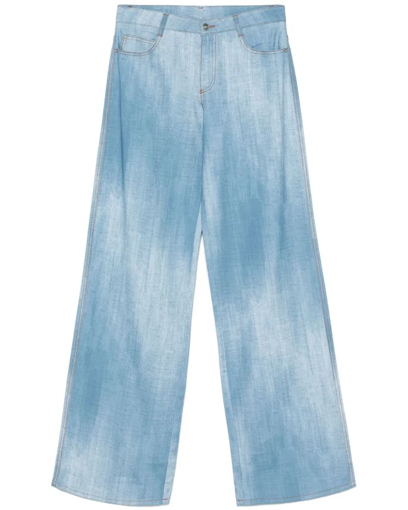 Ermanno Scervino Hose mit Jeans-Print - Blau Blau