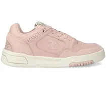 Perforierte Sneakers mit Logo - Rosa