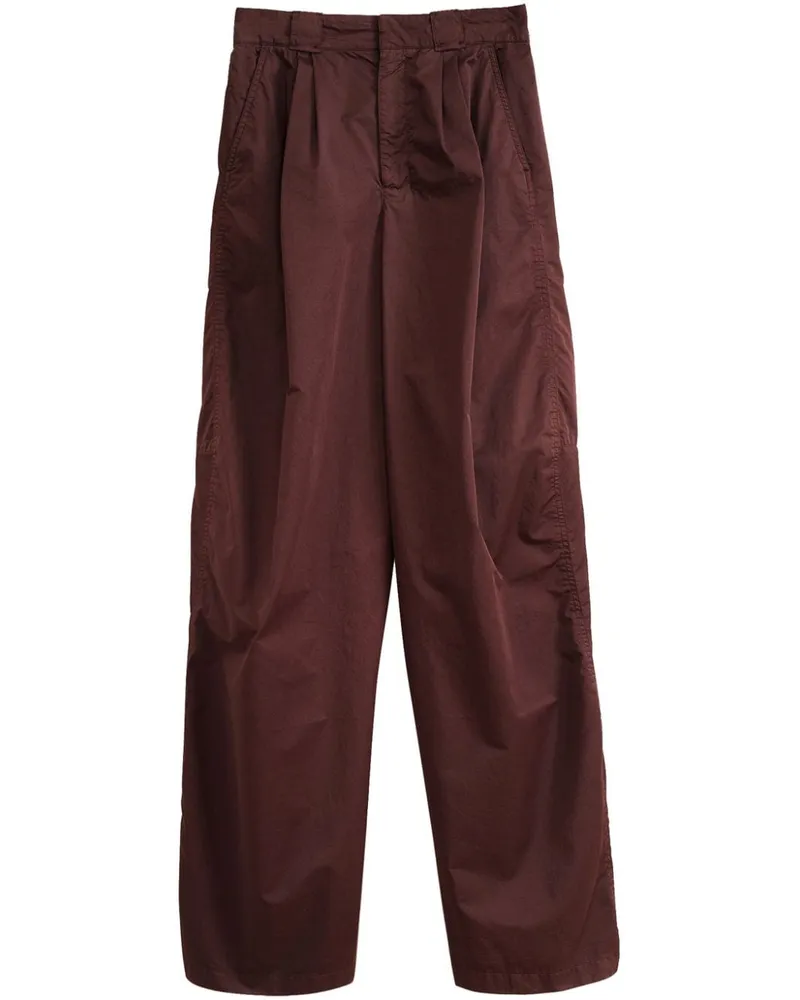 Christophe Lemaire Weite Hose mit hohem Bund Rot