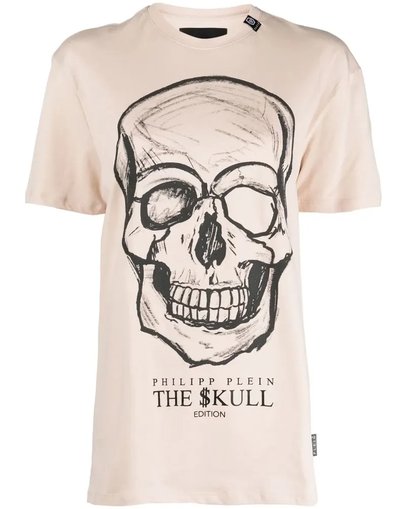 Philipp Plein T-Shirt mit Totenkopf-Print - Nude Nude