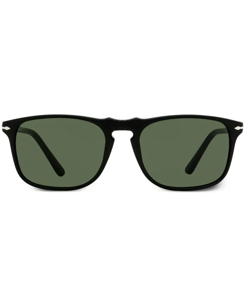 Persol Sonnenbrille mit eckigem Gestell - Schwarz Schwarz