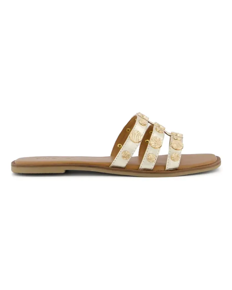 Inuovo Flache Sandalen mit Nieten - Gold Gold