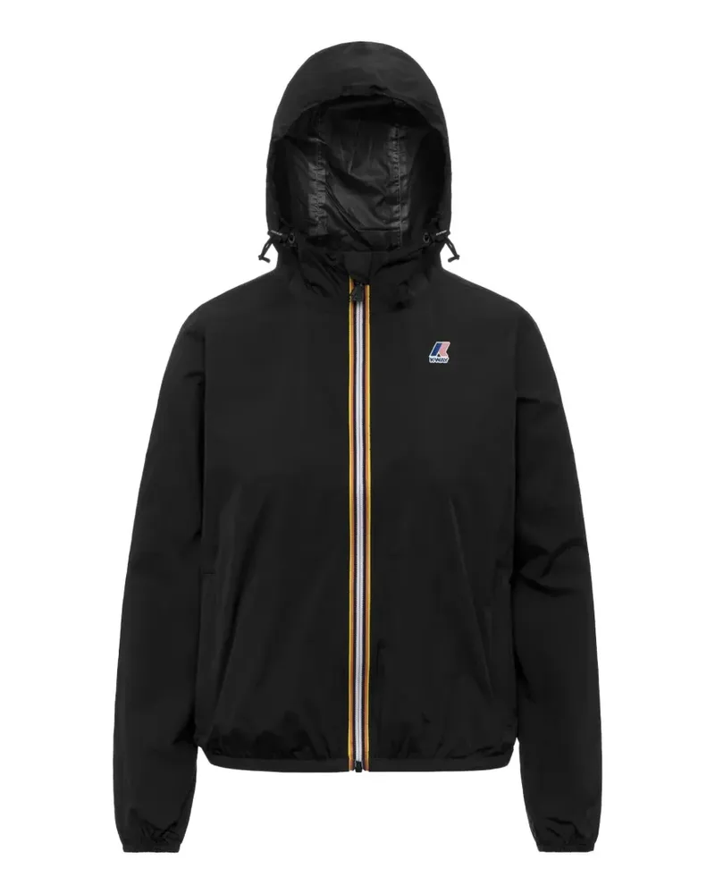 K-Way Le Vrai 4.0 Claudette logo-patch hooded jacket - Schwarz Schwarz