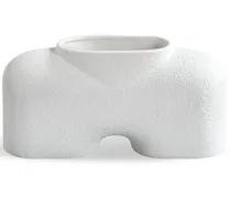 Mittelgroße Cobra Fat Vase - Weiß