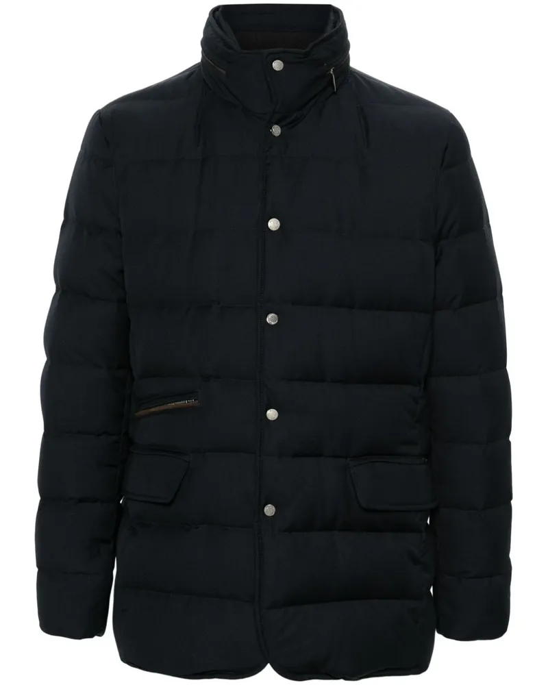 MOORER Ilvo hooded down jacket - Blau Blau
