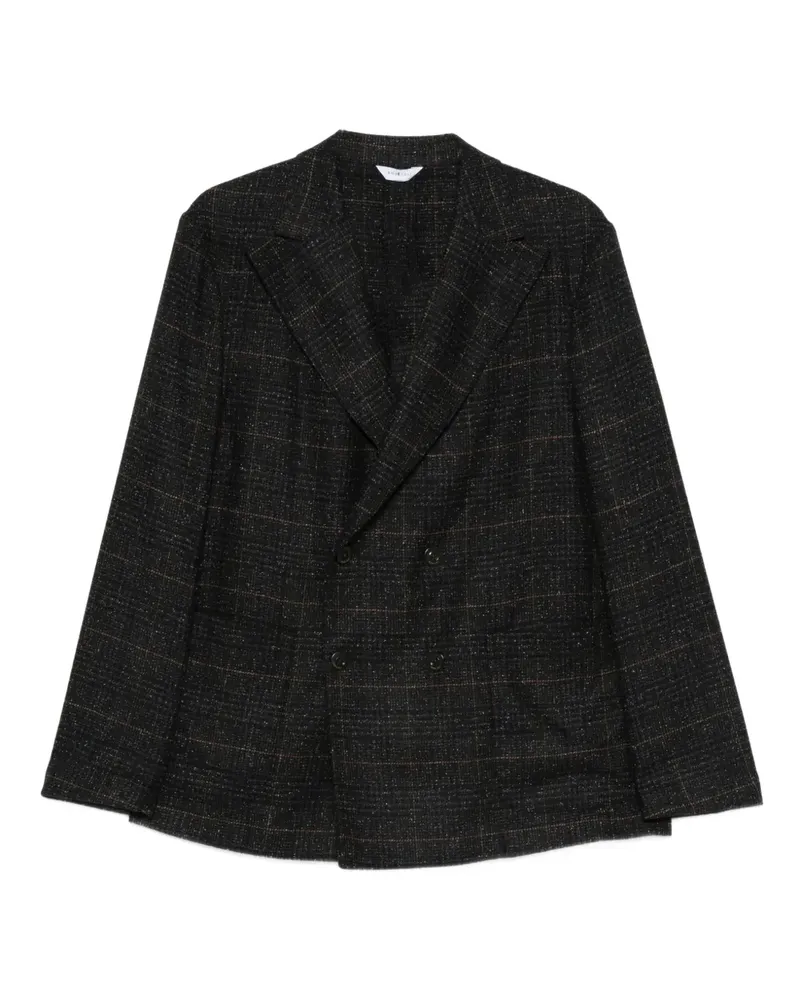 Boglioli Doppelreihige Jacke mit Karomuster - Grau Grau