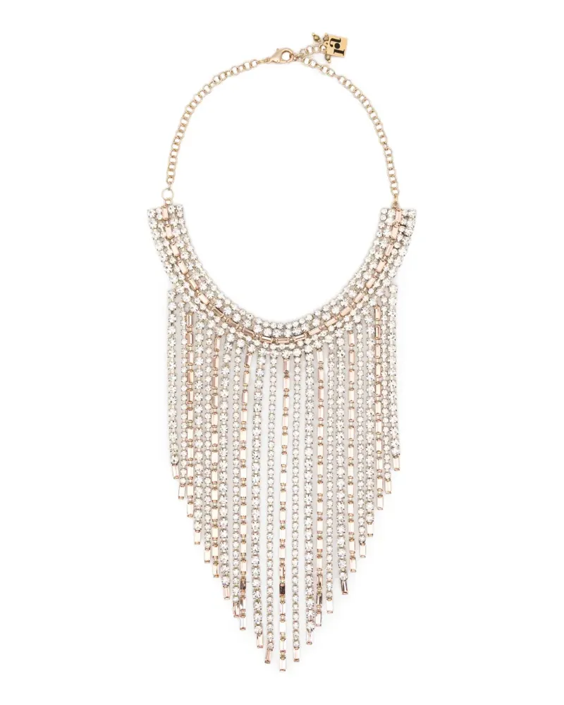 Rosantica crystal-embellished fringed necklace - Gold Gold