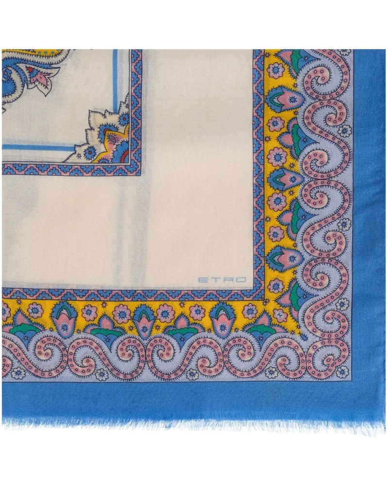 Etro Schal mit Print - Weiß Weiß