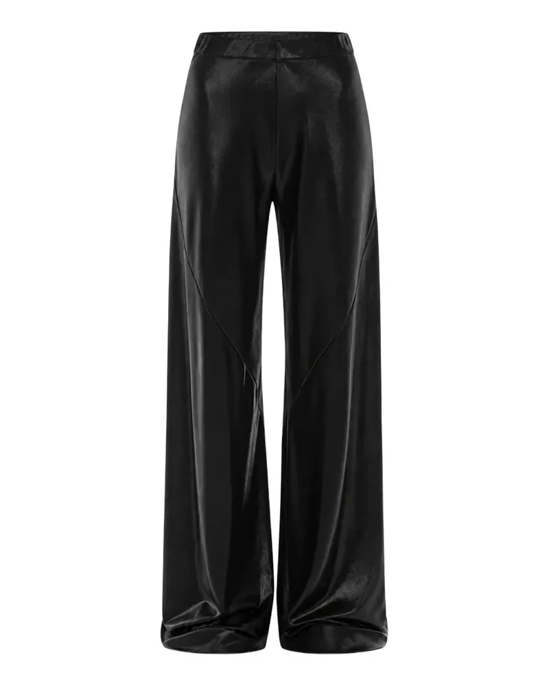 Circus Hotel Beschichtete Wide-Leg-Hose - Schwarz Schwarz