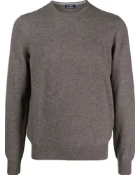 BARBA Kaschmirpullover mit rundem Ausschnitt Grau