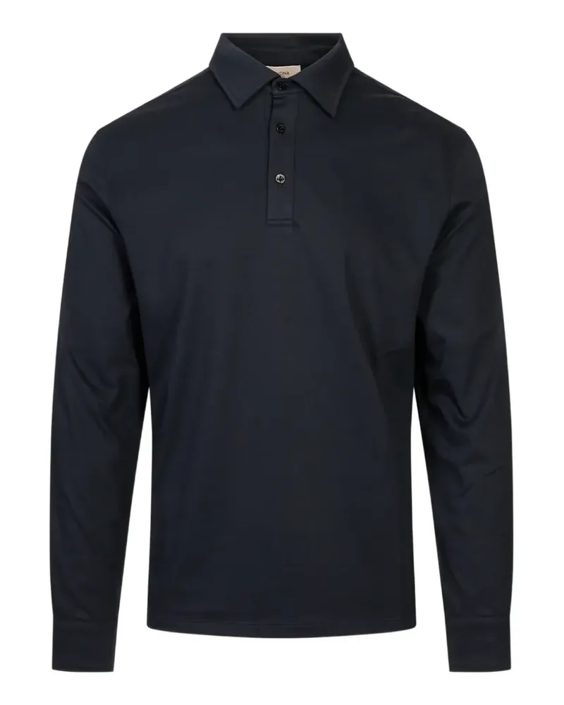 AGNONA long-sleeve polo shirt - Blau Blau