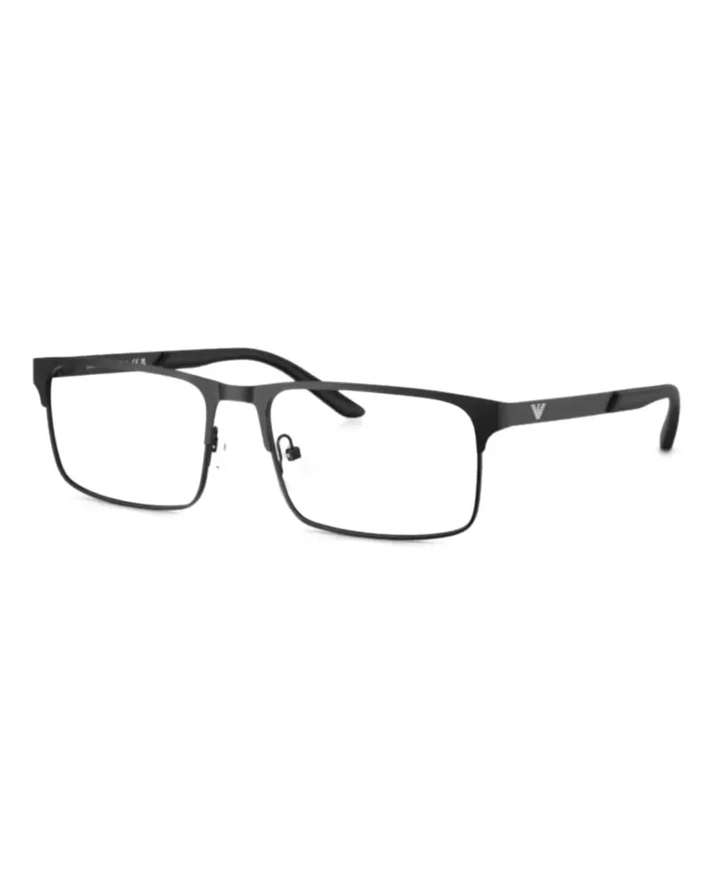 Emporio Armani Brille mit eckigem Gestell - Schwarz Schwarz