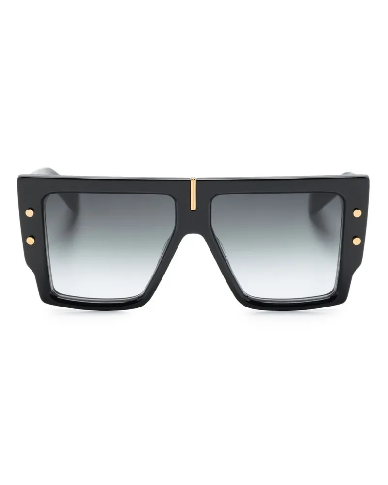 Balmain Eckige B-Grand Sonnenbrille mit Farbverlauf - Schwarz Schwarz