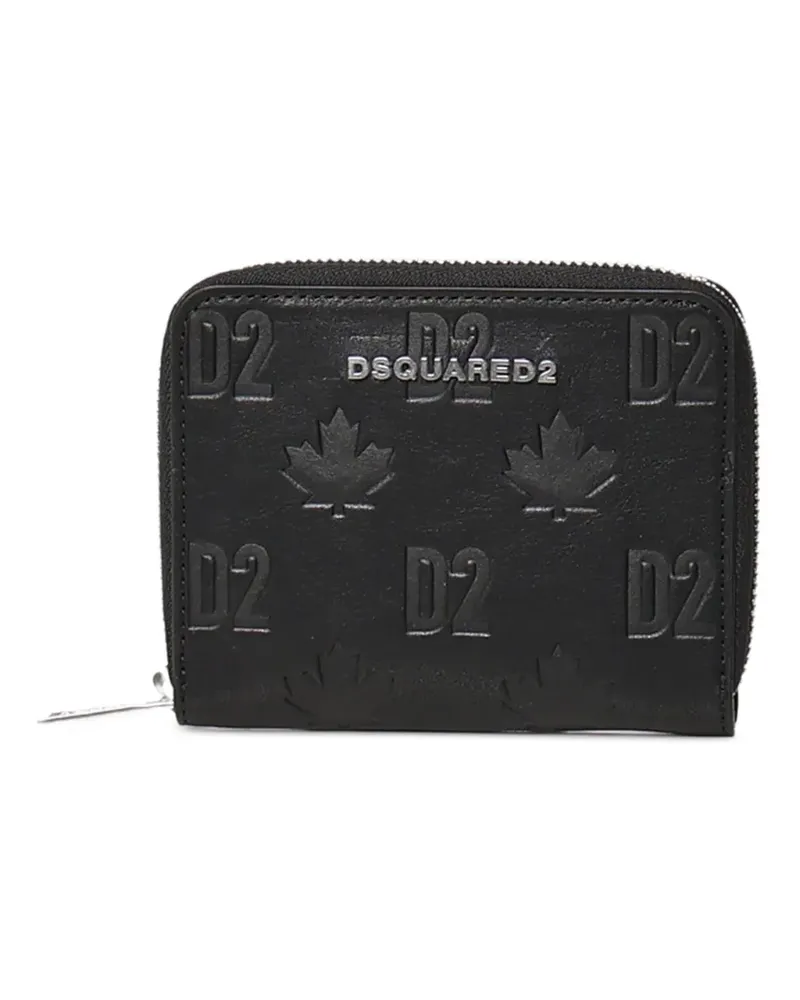 Dsquared2 embossed leather wallet - Schwarz Schwarz
