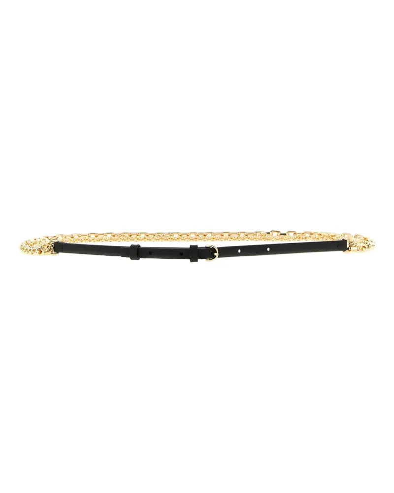 Pinko chain leather belt - Schwarz Schwarz