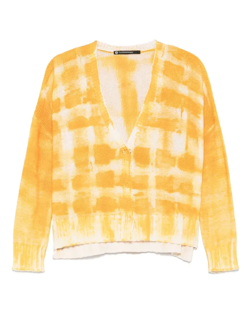 Pier Antonio Gaspari Cardigan mit abstraktem Print - Gelb Gelb