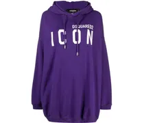 Oversized-Hoodie mit Logo - Violett