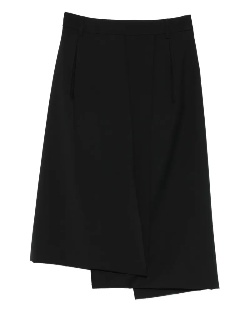 tibi asymmetrical wool skirt - Schwarz Schwarz