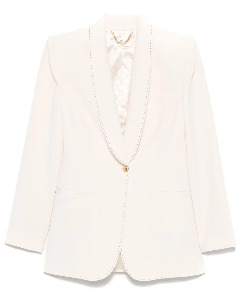 Elisabetta Franchi Blazer mit Kontrastnähten - Nude Nude