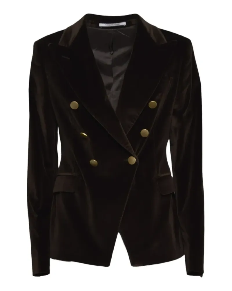 Tagliatore double-breasted velvet blazer - Braun Braun