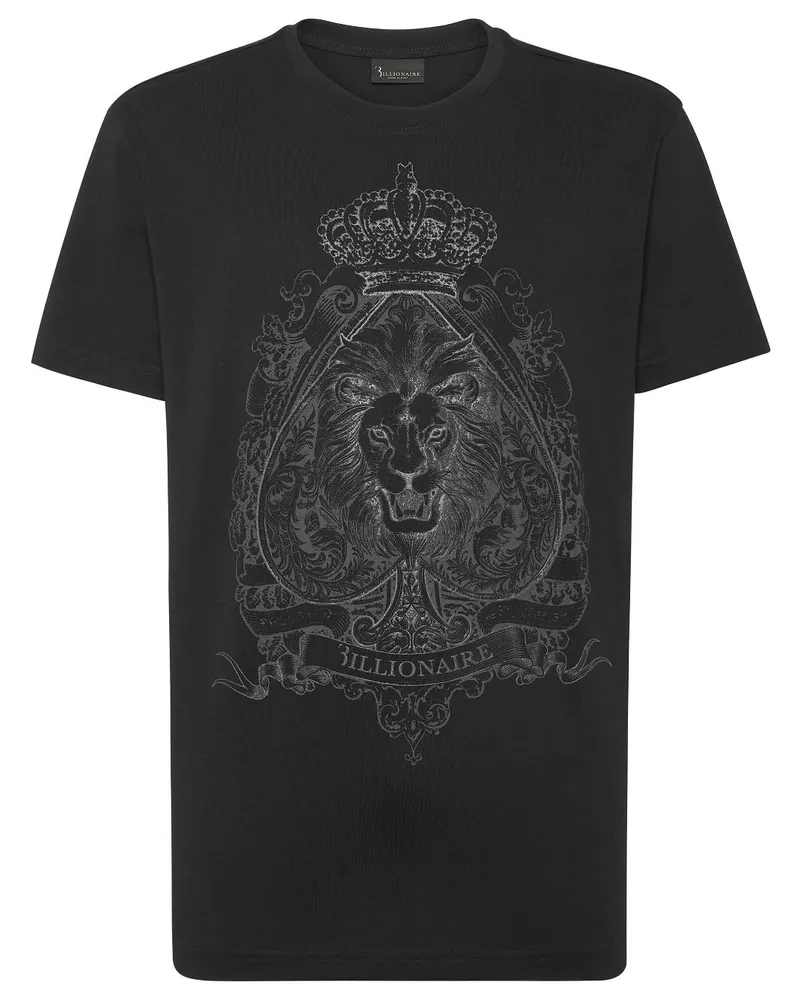 Billionaire T-Shirt mit Logo-Print - Schwarz Schwarz