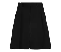 Knielange Shorts mit Einsatz - Schwarz