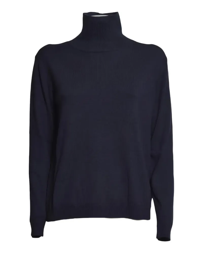 Max Mara Pullover mit Rollkragen - Blau Blau