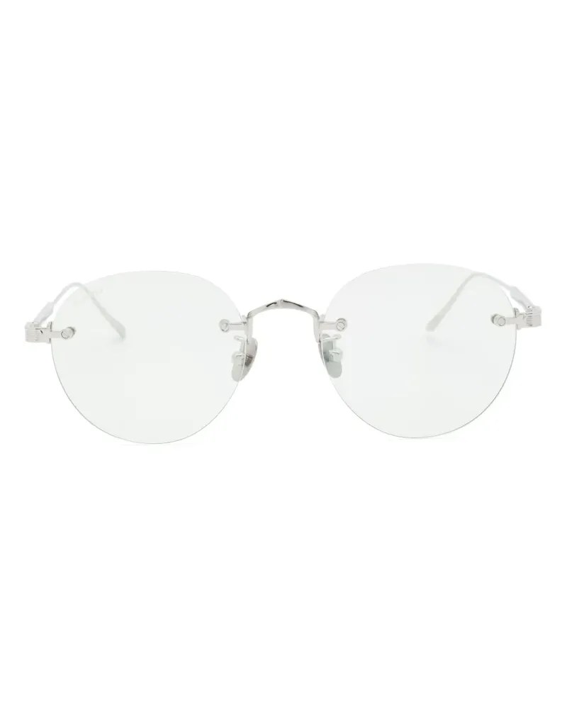 Cartier Brille mit rundem Gestell - Silber Silber
