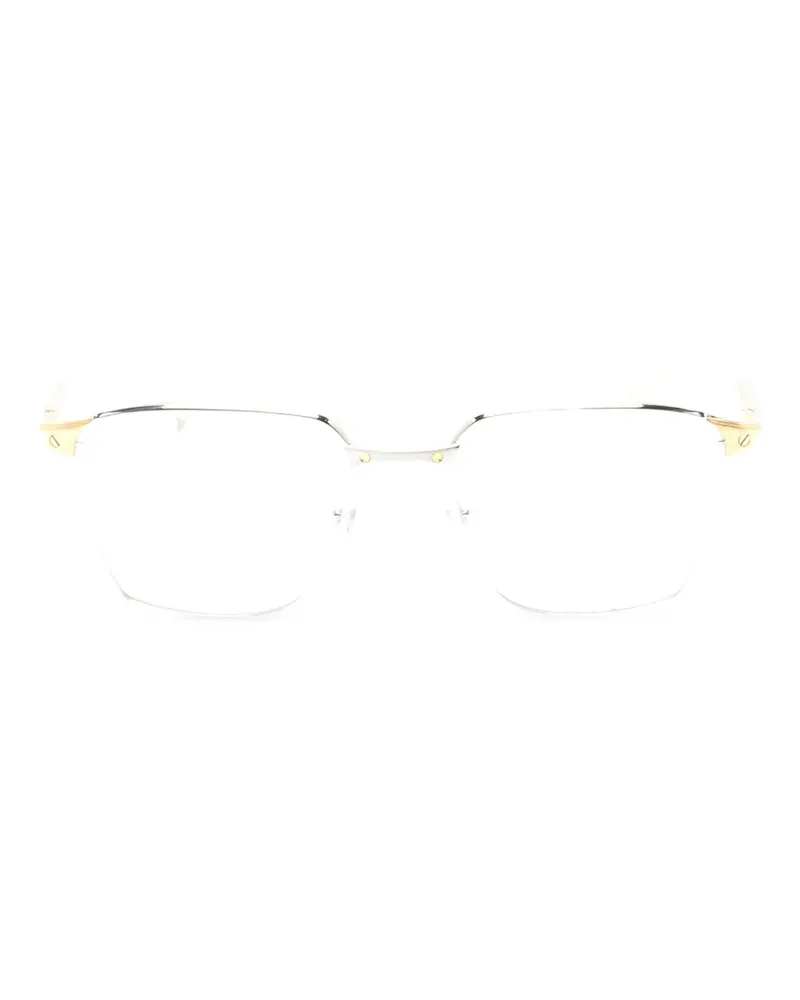 Cartier Brille mit eckigem Gestell - Silber Silber