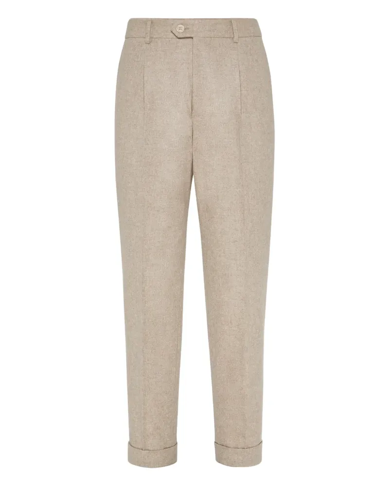 Brunello Cucinelli Hose mit Bundfalten - Nude Nude
