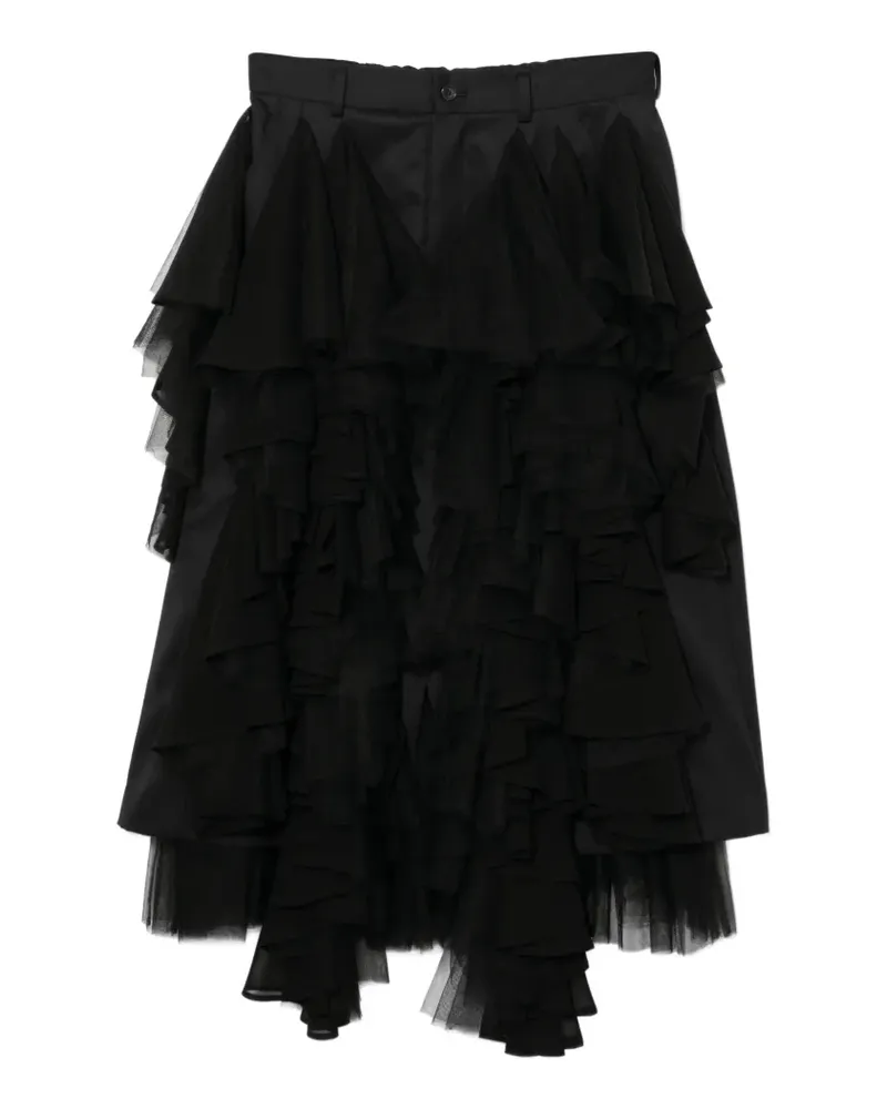 Noir Kei Ninomiya Gerüschter Rock - Schwarz Schwarz